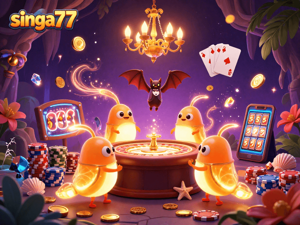 Experience the glowworms of singa77 bringing excitement to the casino with vibrant games and sparkling gems.