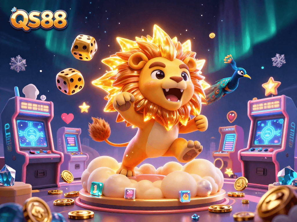 Experience thrilling gameplay with QS88 including vibrant cartoon characters and casino elements.