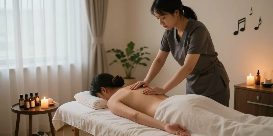 Indulge in 인천출장안마 with a professional therapist in a serene massage room.