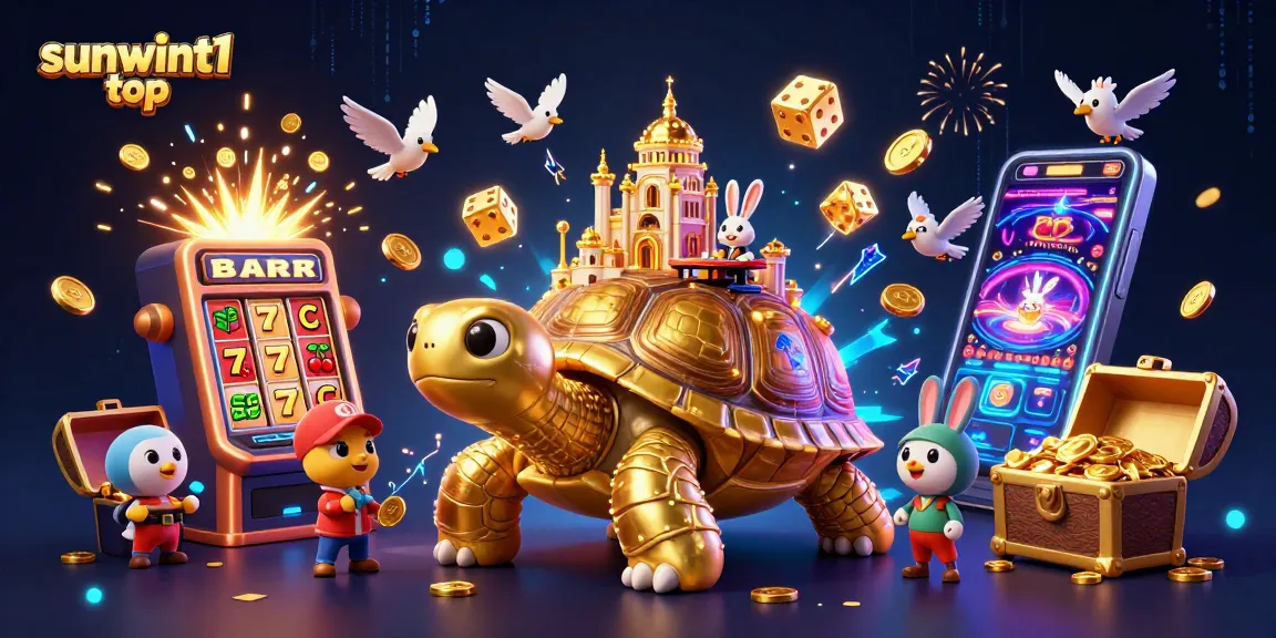 Spin and win with sunwint1 top's exciting gaming scene showcasing vibrant 3D casino elements.