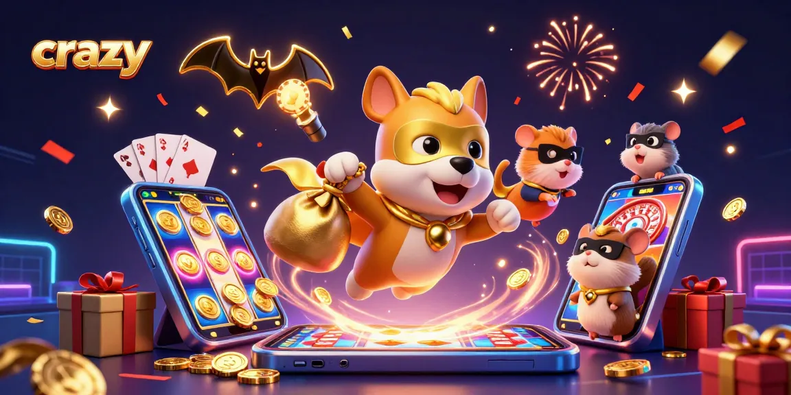 Experience the excitement of crazyvegas with vibrant 3D characters amidst dynamic slot action.